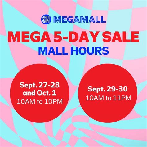 sm megamall sale|SM Megamall Mega Five Day Sale Details .